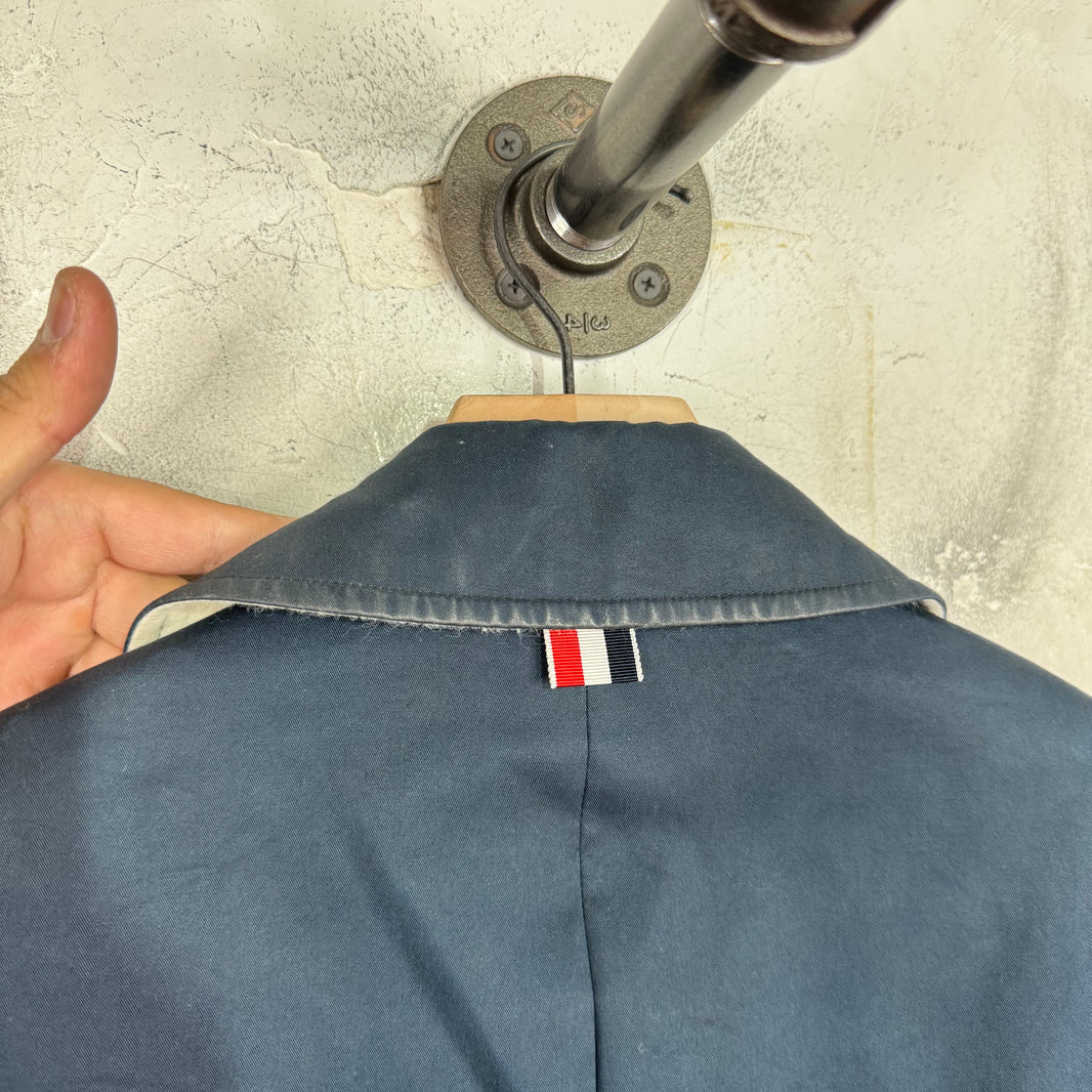Thom Browne Heavy Nylon Gold Hardware Long Coat