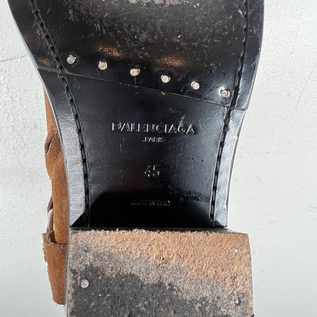 Balenciaga Suede Harness Boots