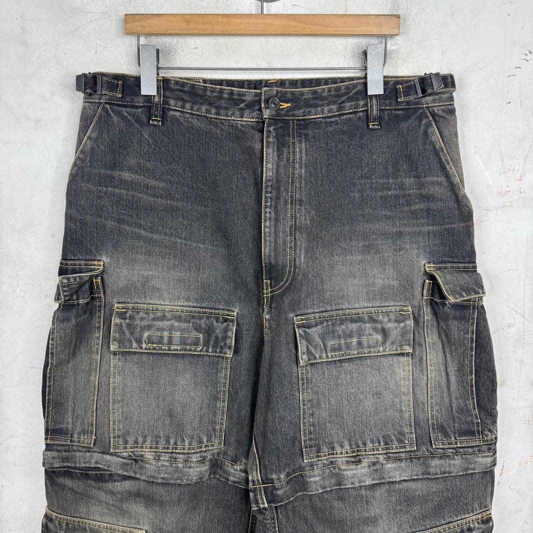 Balenciaga Japanese Denim Convertible Cargos