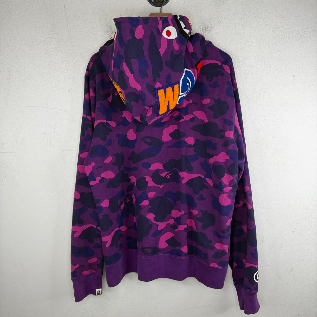 Bape Purple Shark Full Zip Hoodie
