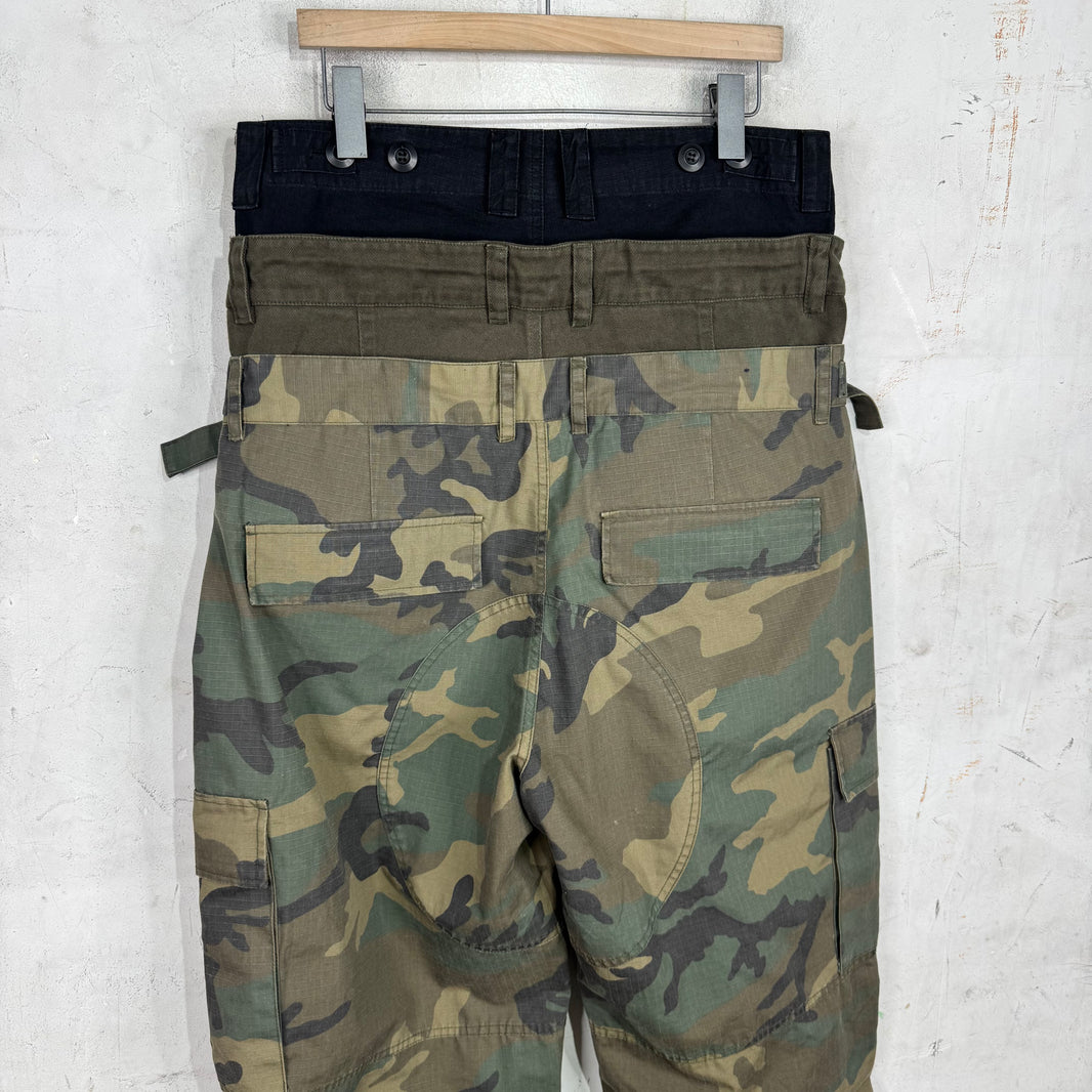 Project G/R Triple Layered Green Camo Cargo Pants