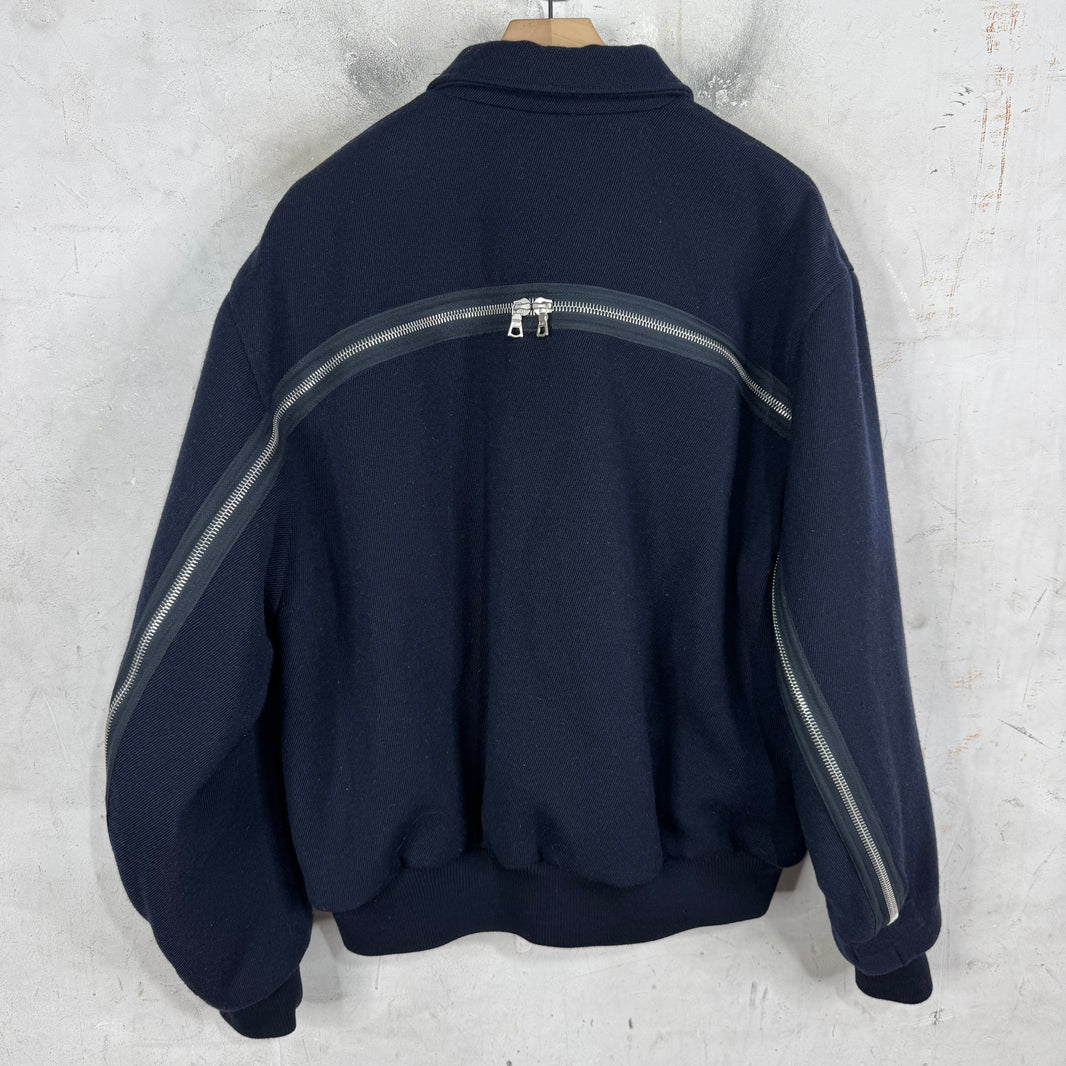 Dries Van Noten Back Zip Wool Bomber