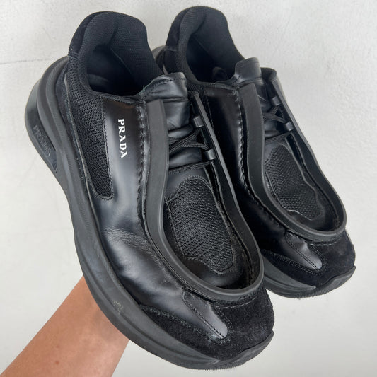 Prada Brushed Leather Systeme Shoes