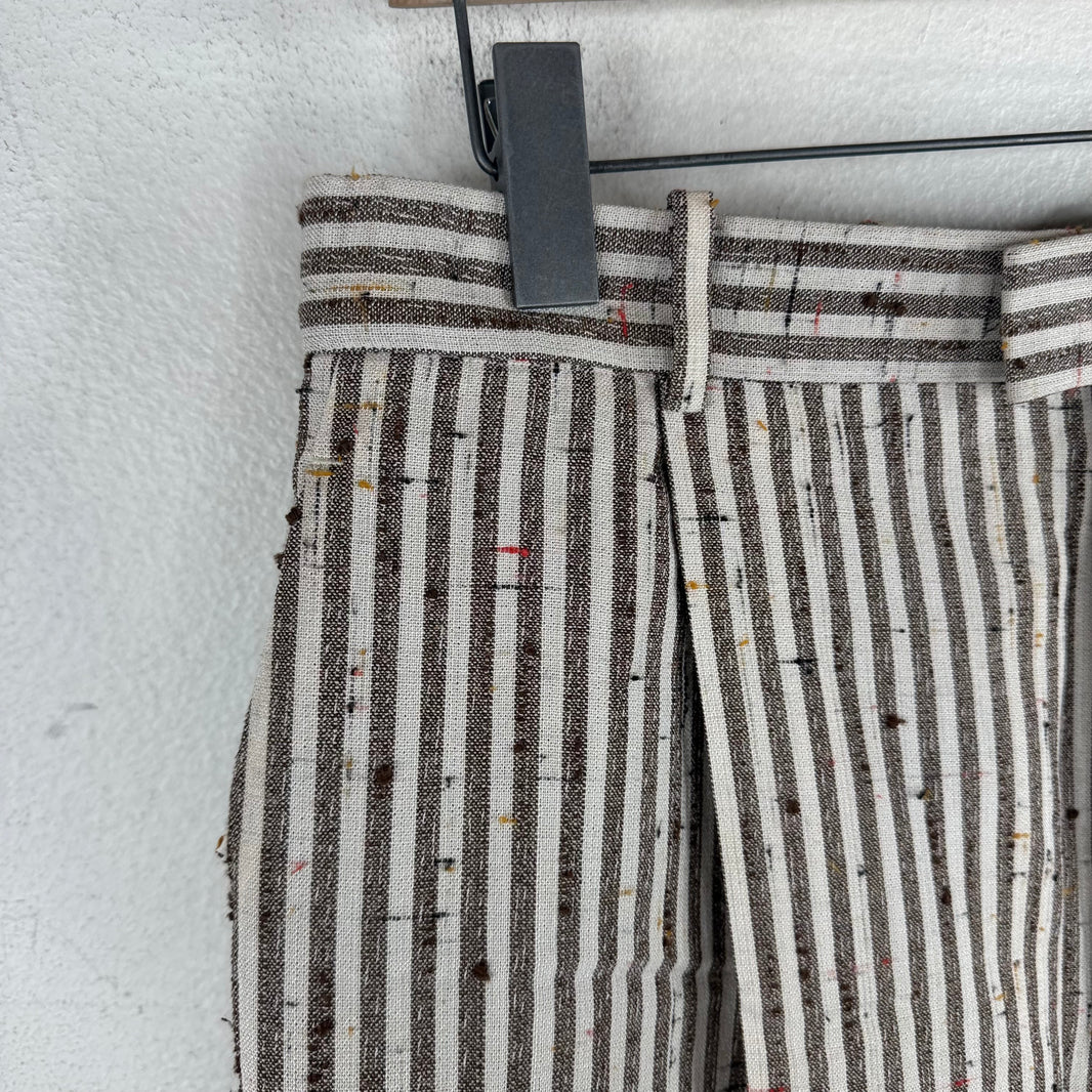 Bottega Veneta Crush Cotton Striped Trousers