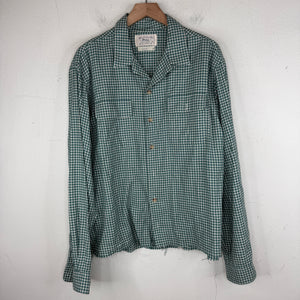 Ralph Lauren Cropped Gingham Button Up LS Shirt