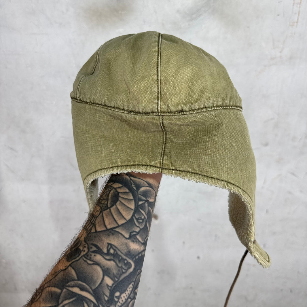 Ralph Lauren Rugby Canvas Fleece Lined Trapper Hat