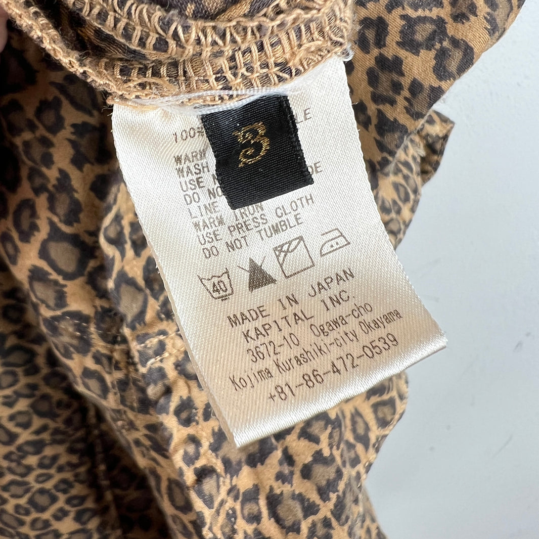 Kapital Leopard Print Kimono Shirt