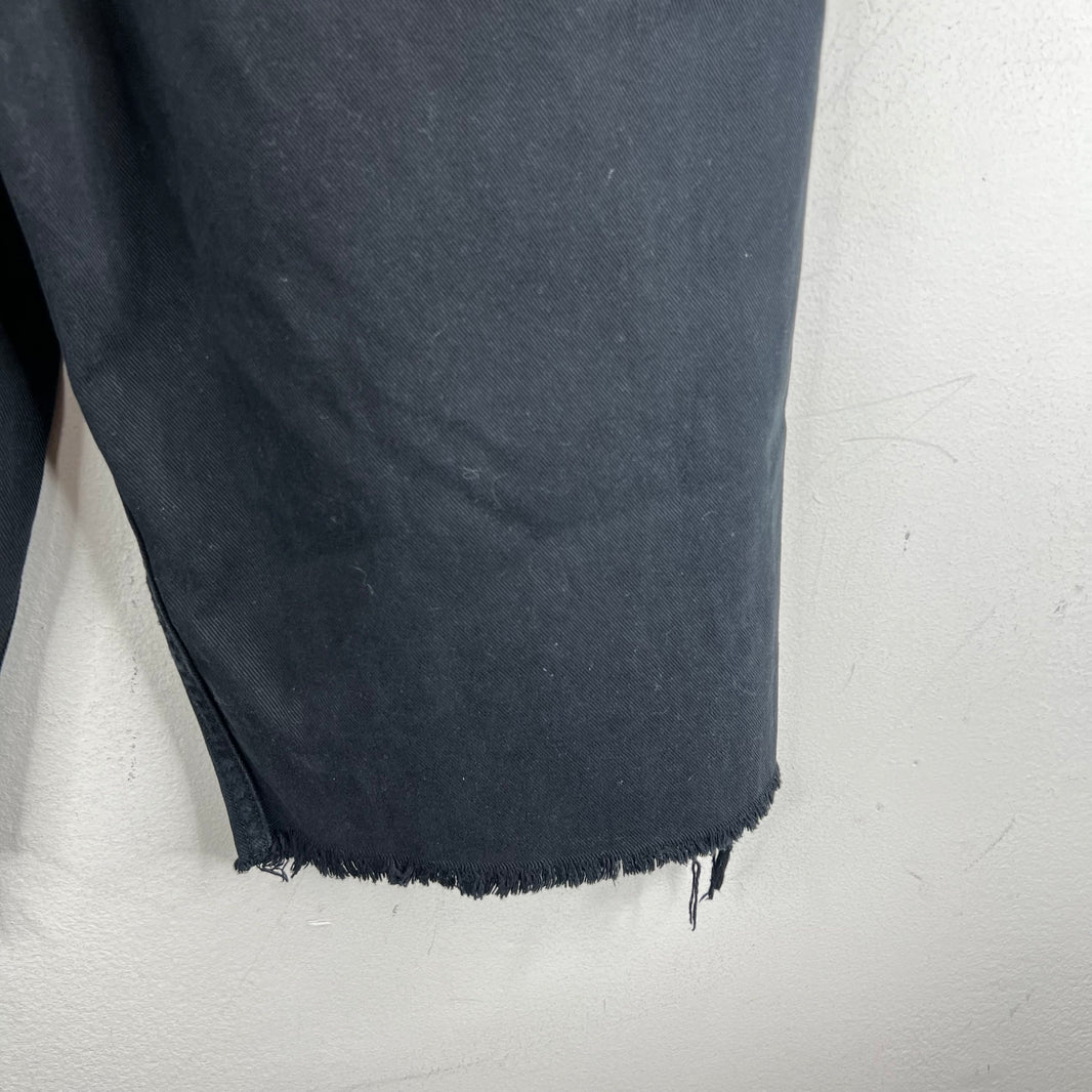 Balenciaga Distressed Long Denim Shorts