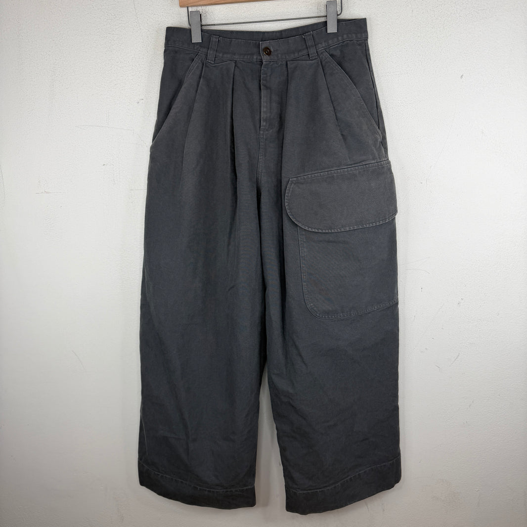 JW Anderson Gray Heavy Baggy Cargo Trousers