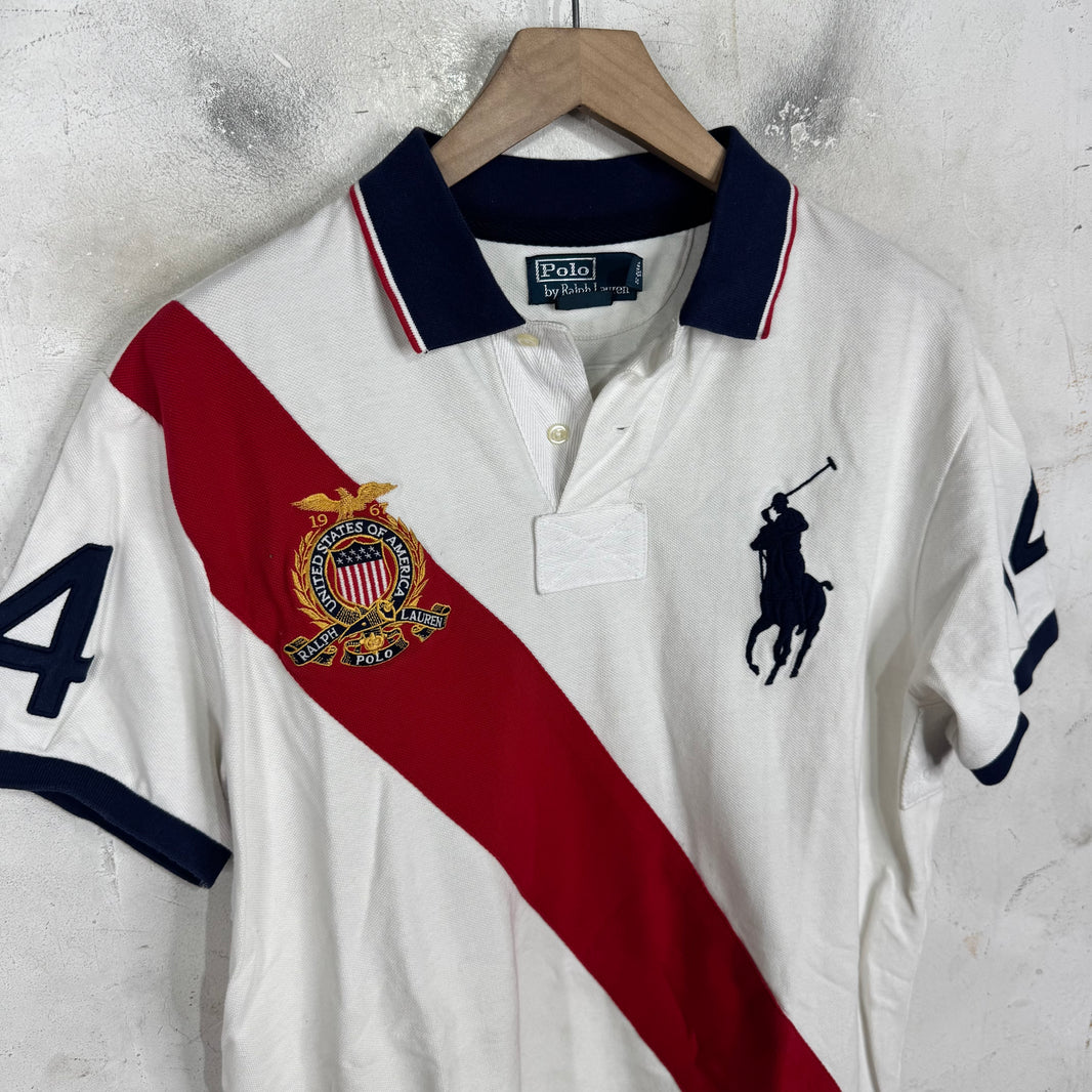 Ralph Lauren Diagnal USA Crest Pony Polo