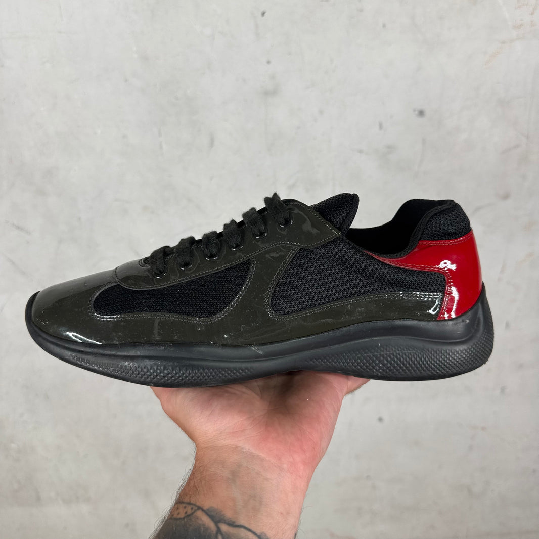 Prada Olive/Red Patent Americas Cup