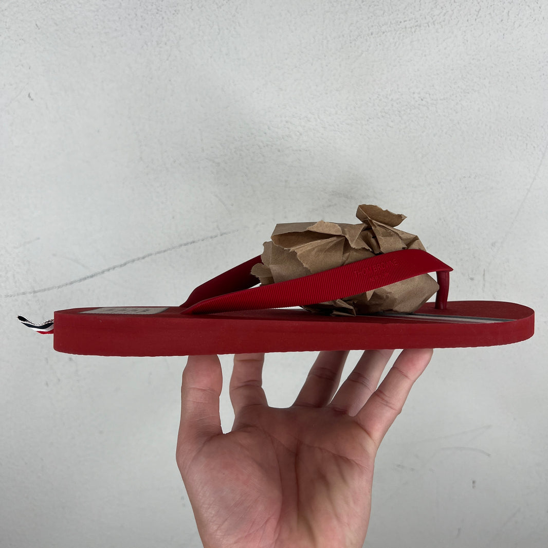 Thom Browne Red Flip Flop Sandals
