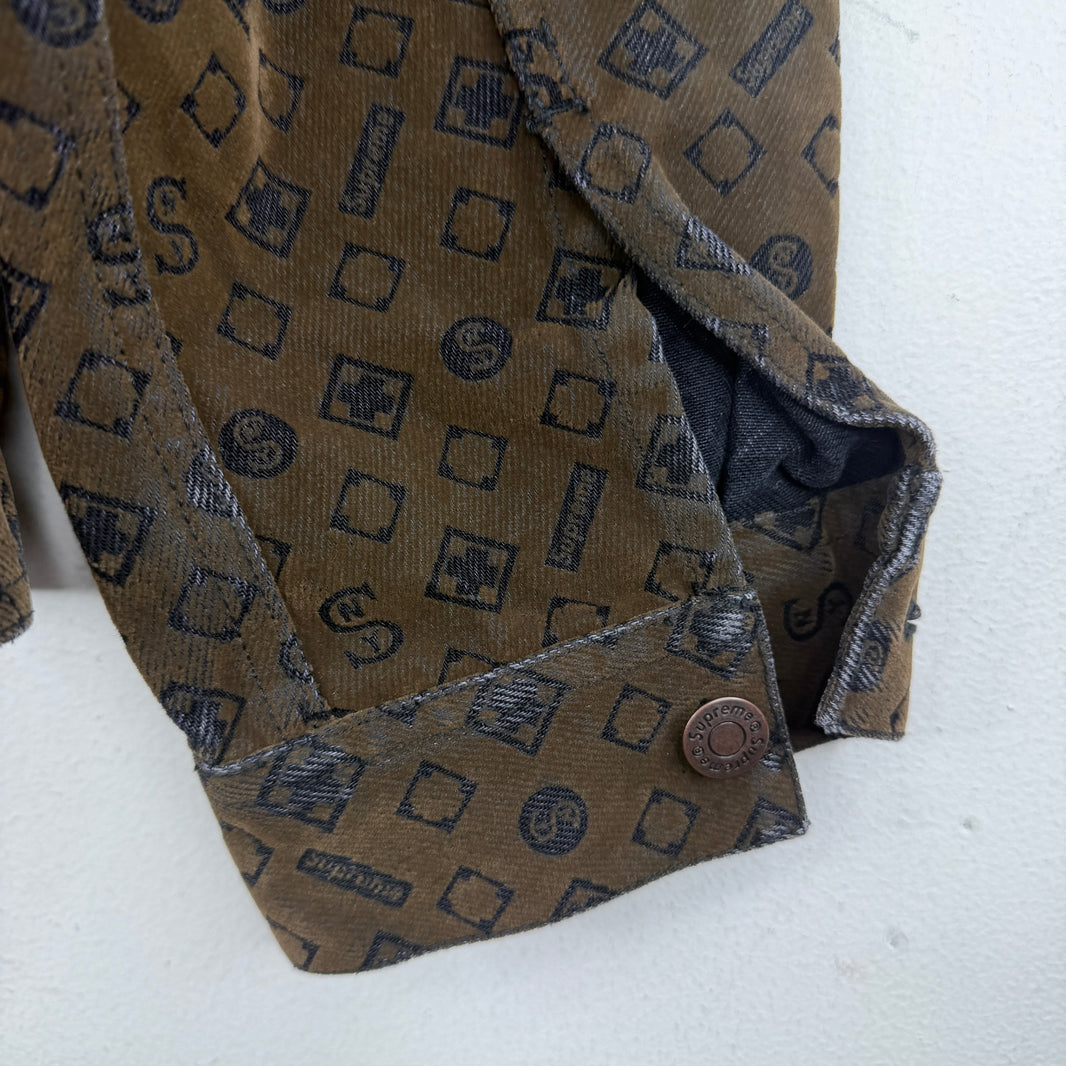 Supreme Monogram Velvet Trucker Jacket