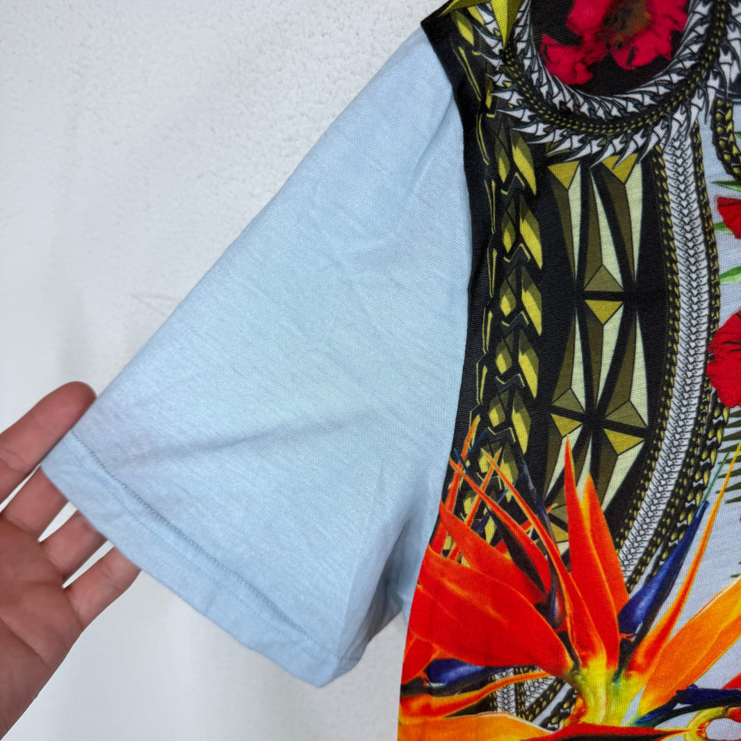 Givenchy Floral Birds Of Pray Blue T-Shirt