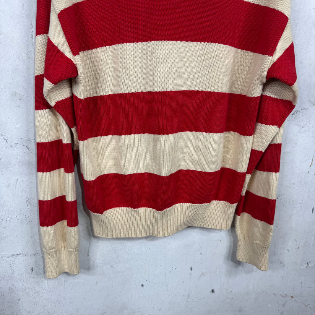 Gucci Logo Embroidered Stripe Sweater
