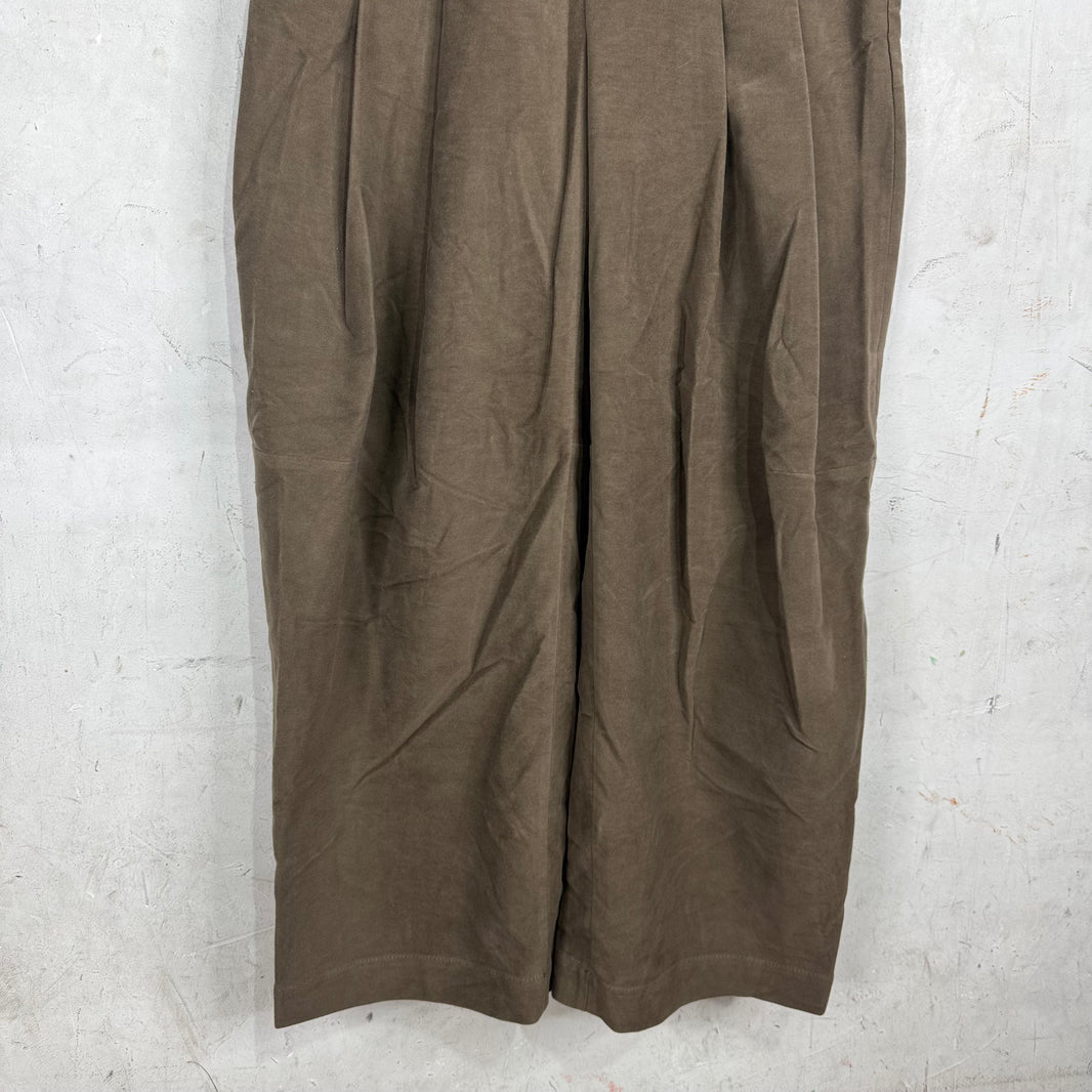 Brunello Cucinelli Pleated Moleskin Wide Trousers