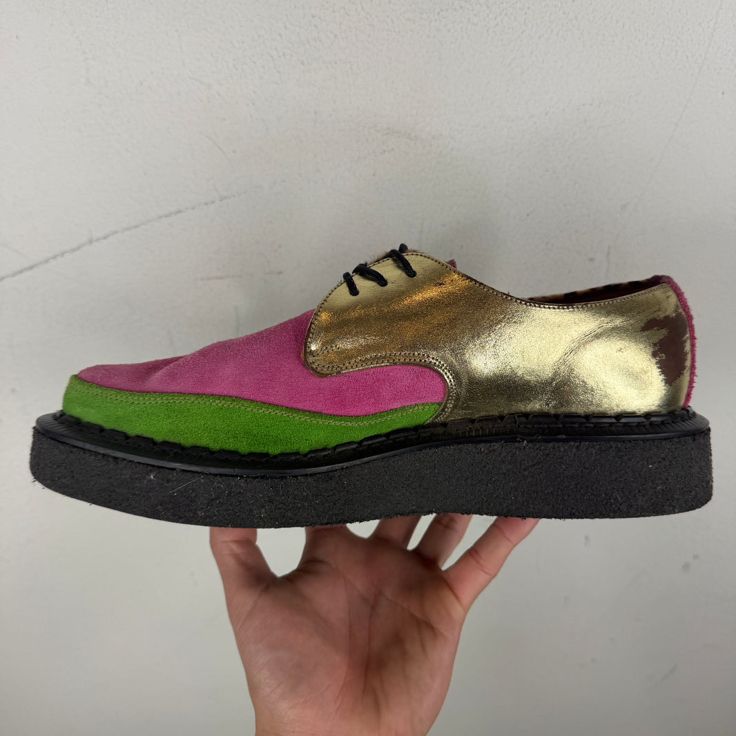 CDG George Cox Gibson Suede Leopard Derbys