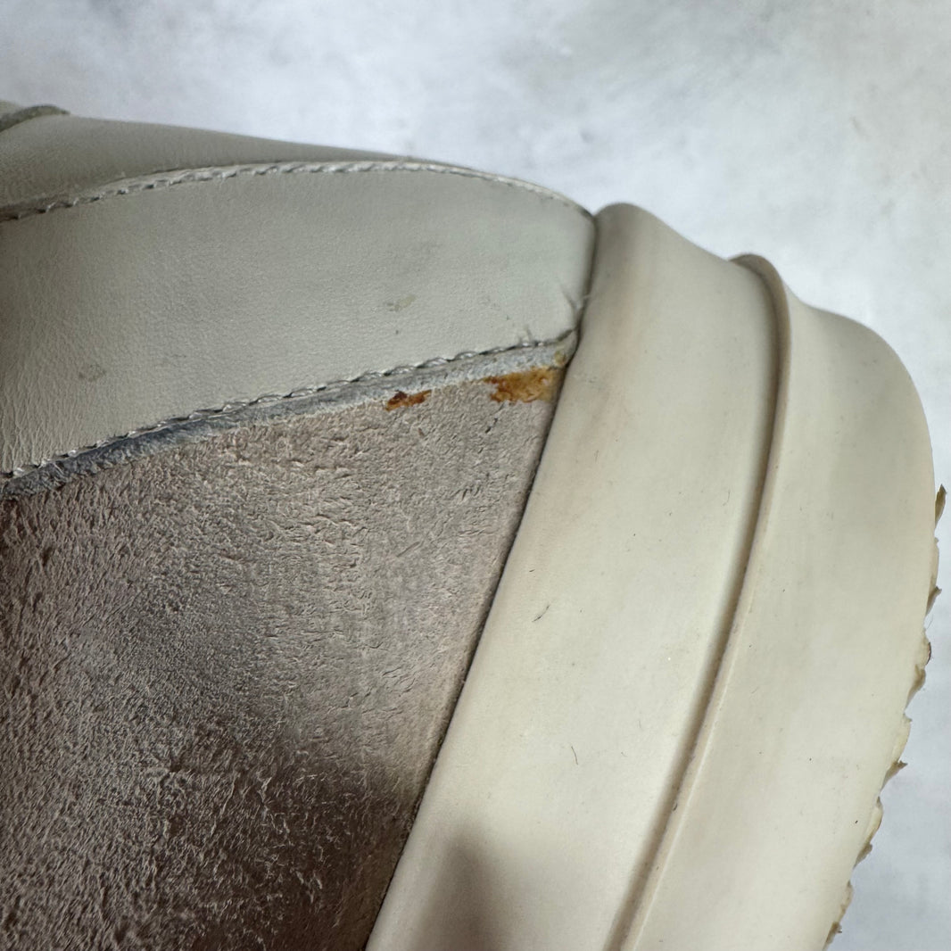 Rick Owens Gray Suede Geobaskets