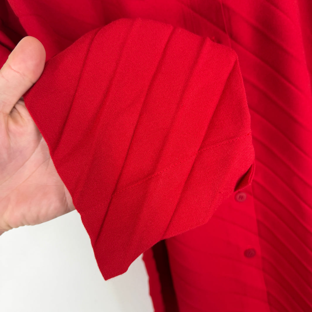 Issey Miyake Me Pleats Red L/S Shirt