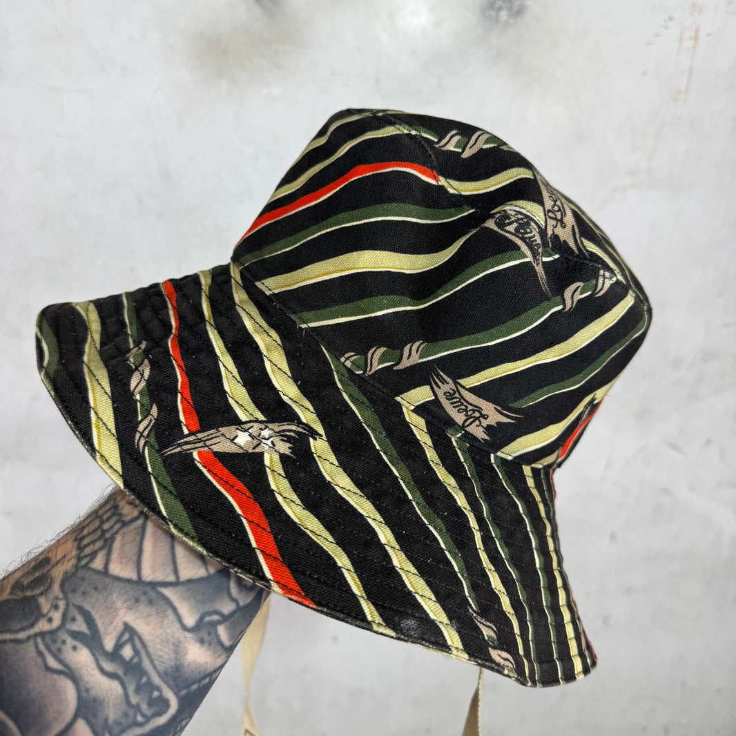 Loewe Stripe Print Canvas Bucket Hat