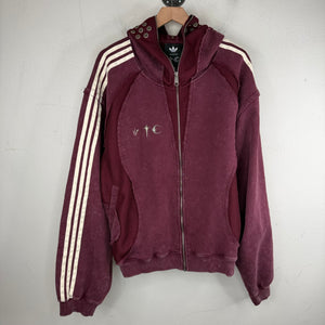 Adidas Thug Club Red Full Zip-Up Hoodie