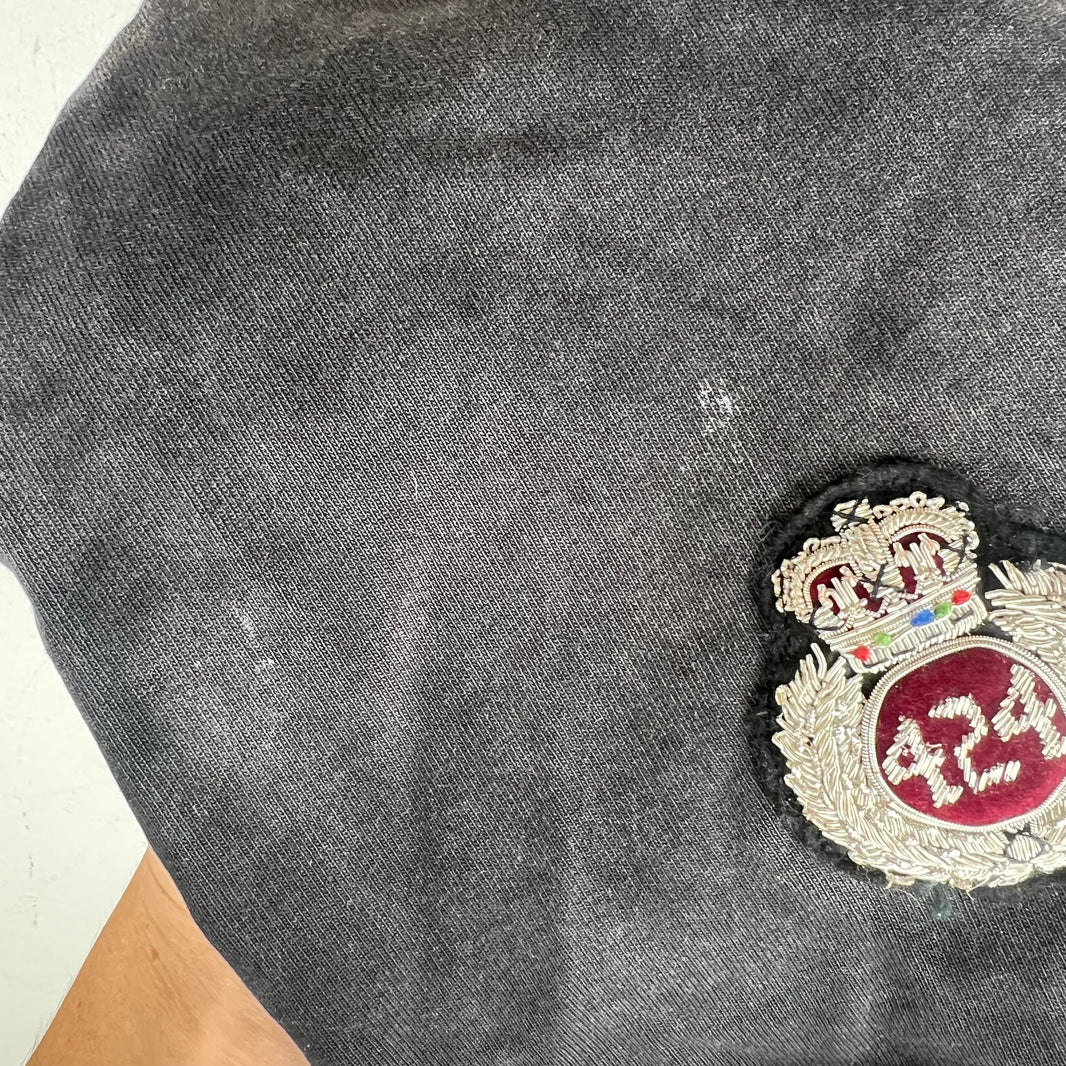 424 Crest Academy Black Washed Skully Beanie