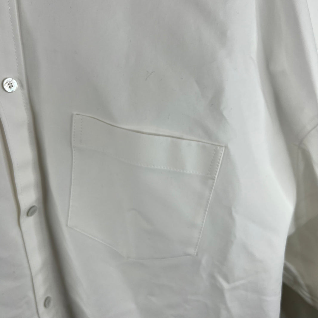 Balenciaga White Cocoon Snap Button LS Shirt