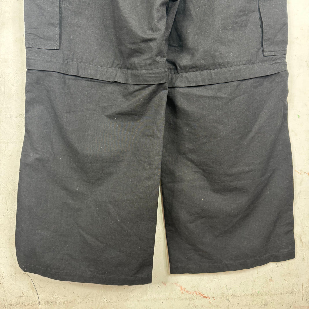 Balenciaga Black Double Waist Cargo Pants