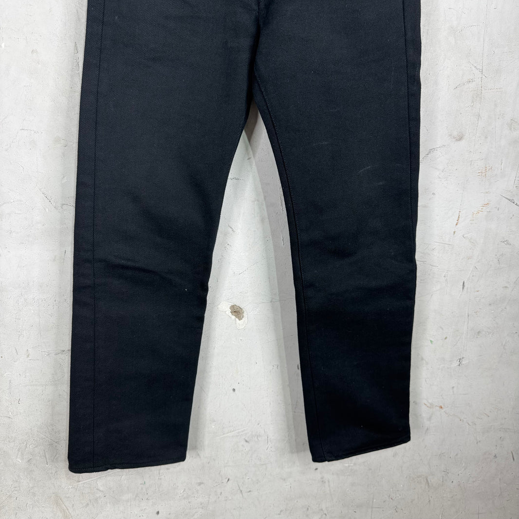 Iron Heart Hemmed Black Jeans