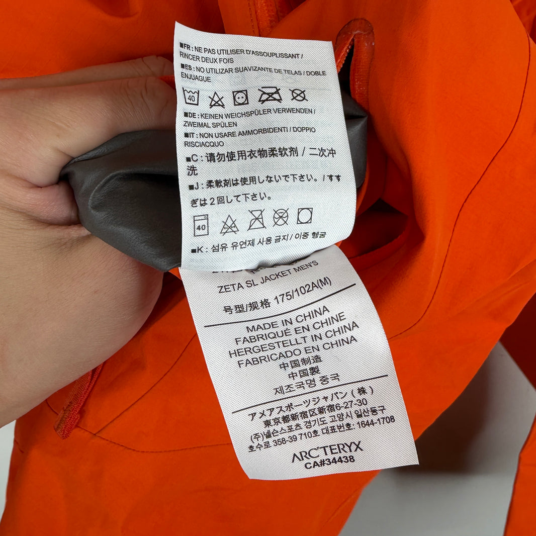 Arc'teryx Orange Zeta SL Shell Jacket