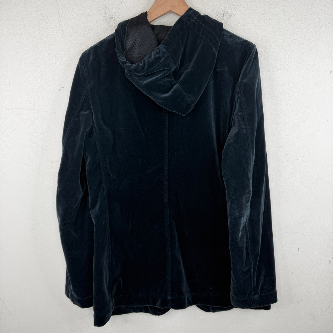 CDG Velour Chore Zip Up Hoodie