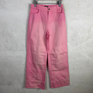 Raf Simons Pink Flared Baggy Double Knee Jeans