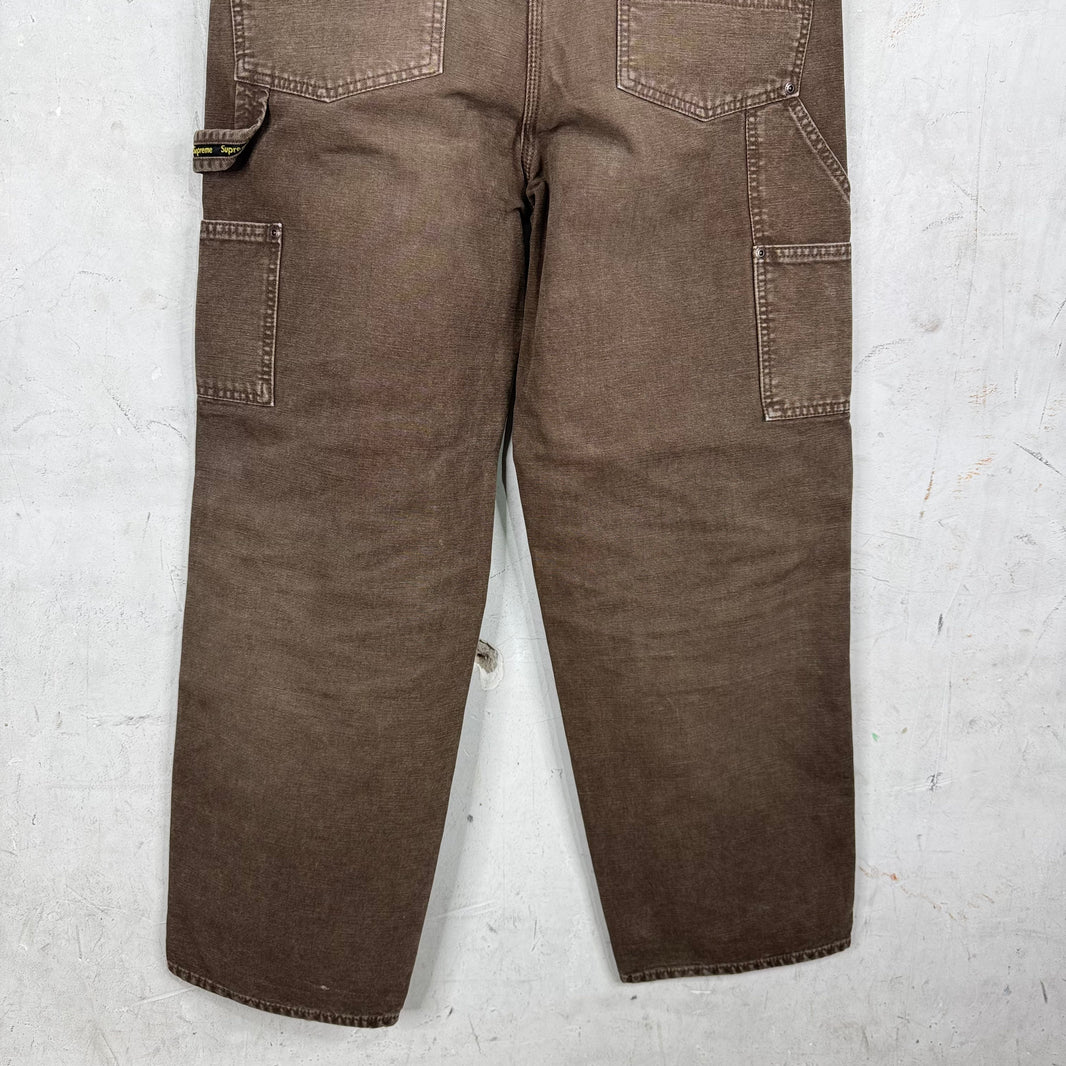Supreme Brown Whiskered Double Knee Pants
