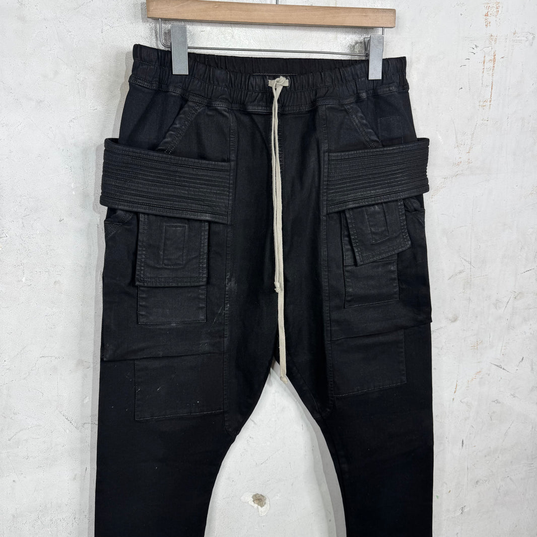 DRKSHDW Waxed Creatch Cargos