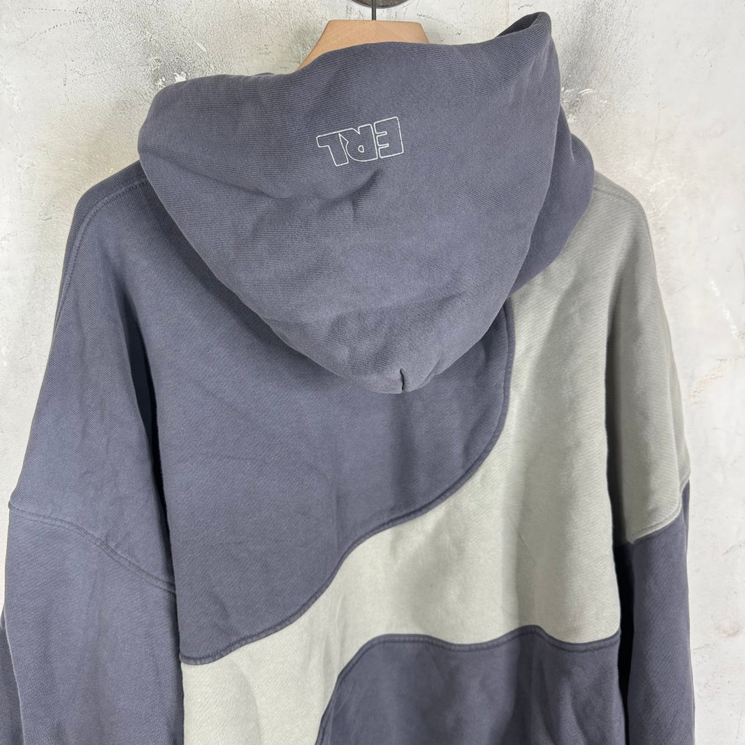 ERL Grey Paneled Boxy Hoodie