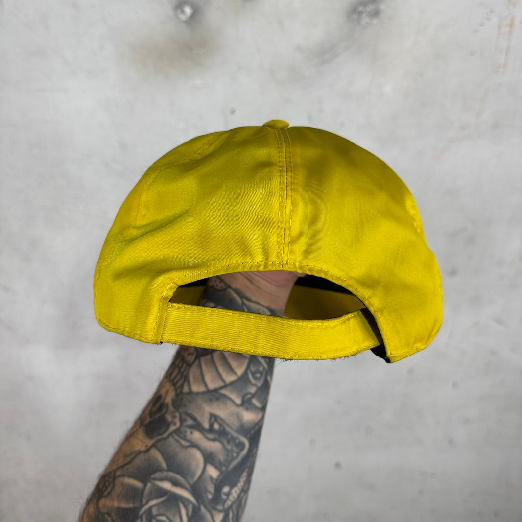 Prada Yellow Nylon Plaque Hat