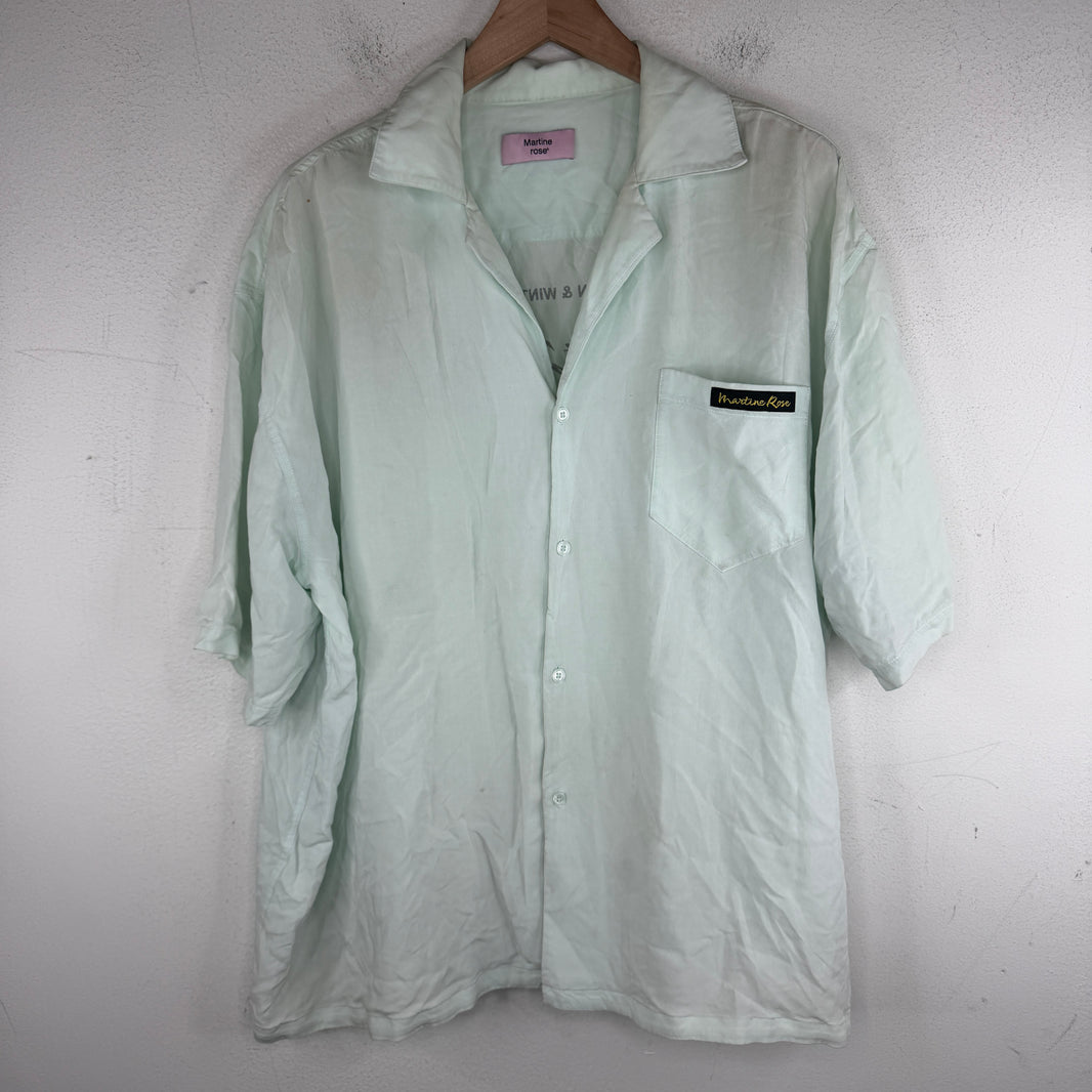 Martine Rose AW Collection Mint Viscose Button Up Shirt