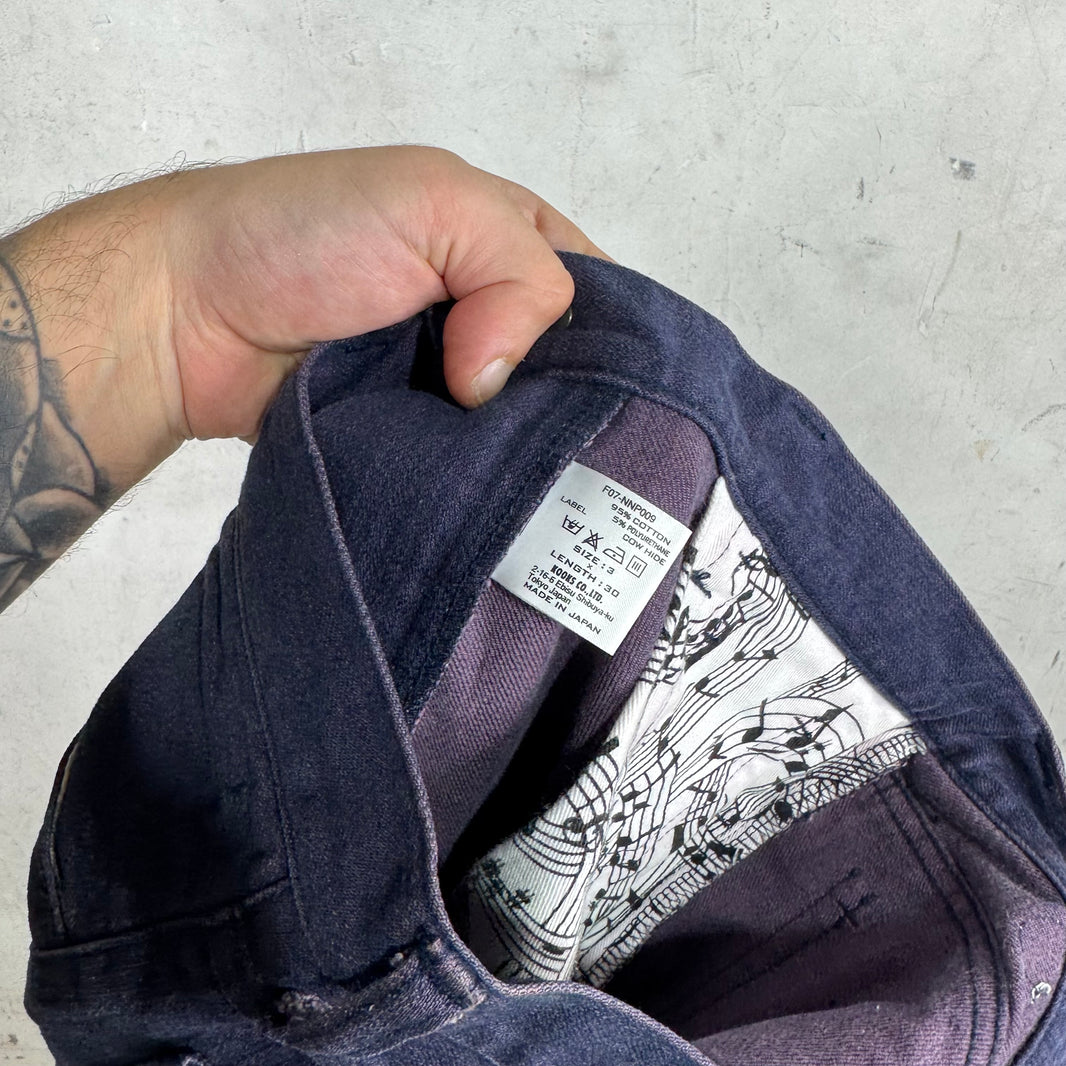 Number Nine Purple Aztec Jeans