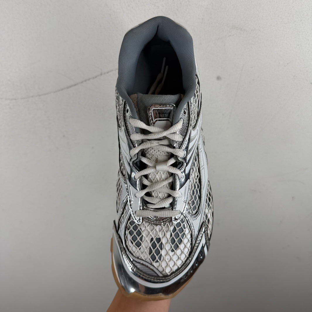 Bottega Veneta Silver/White Orbit Sneakers