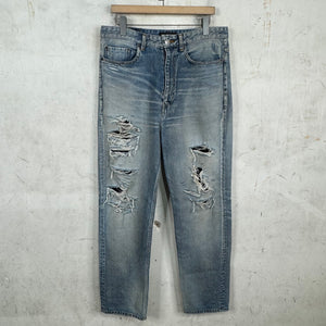Balenciaga Distressed Layered Track Jeans