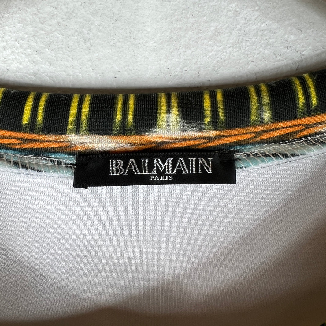 Balmain Checkerboard Barocco Neoprene Sweater