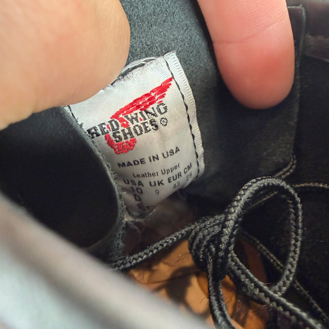Red Wing Black Leather Moc Boots