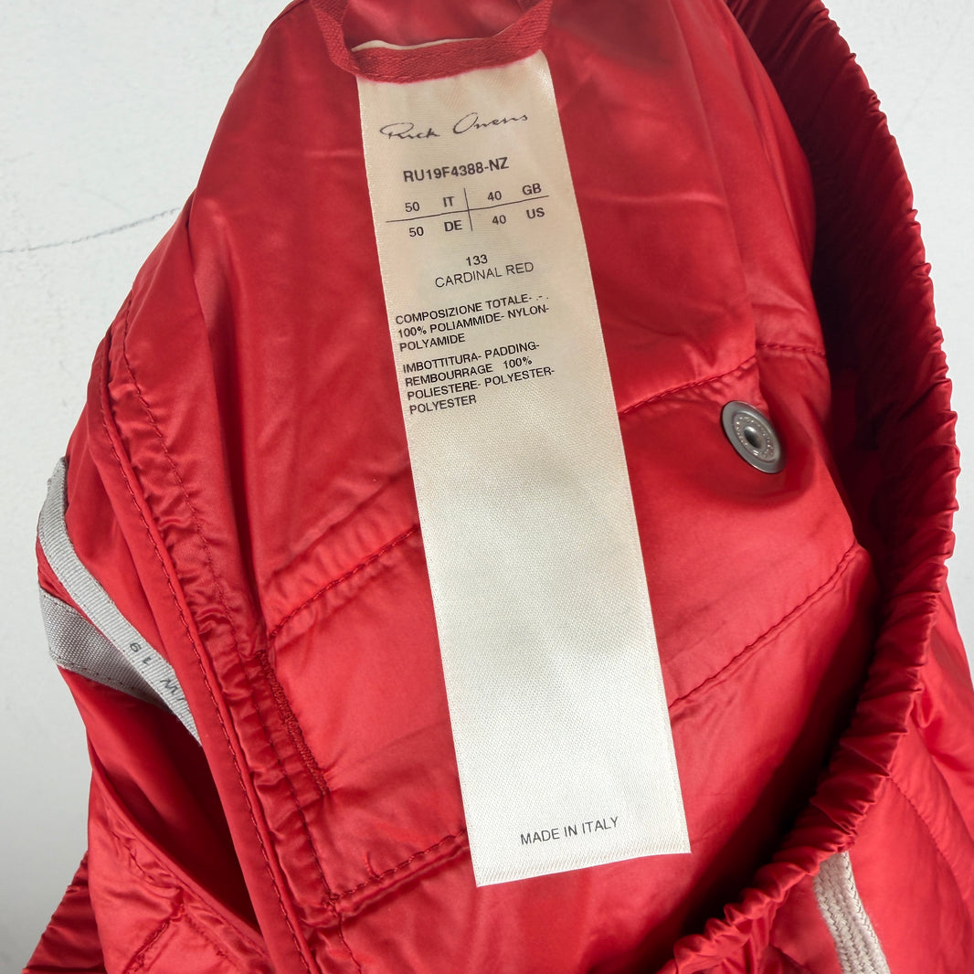 Rick Owens Larry Cardinal Red Track Pants