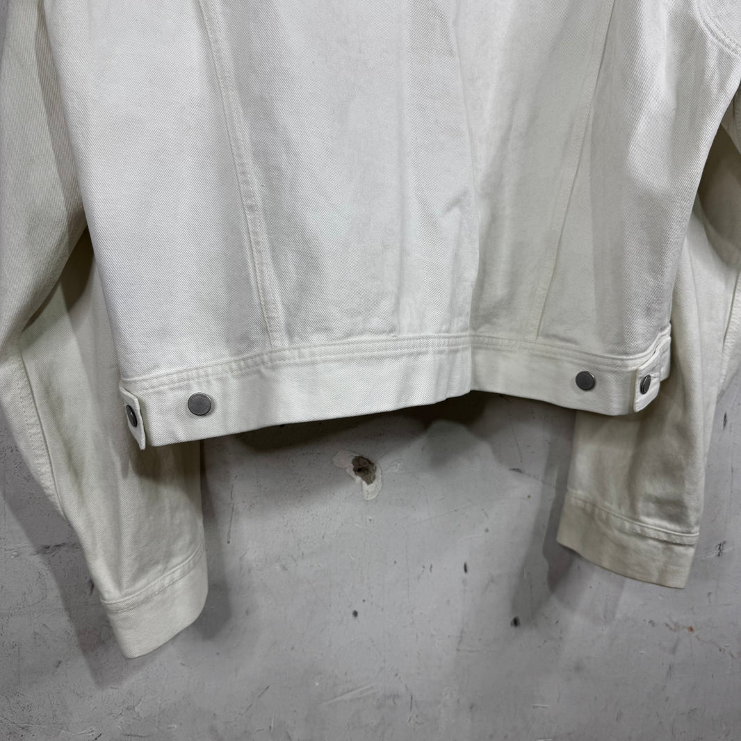 Entire Studio Dirty Wash Denim Jacket White