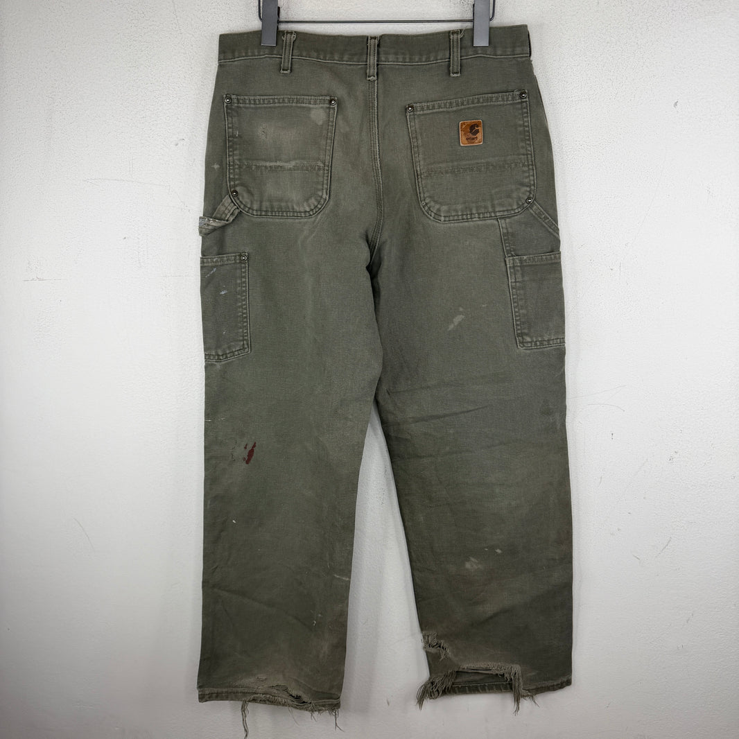 Vintage Carhartt Smoked Green Double Knee Pants