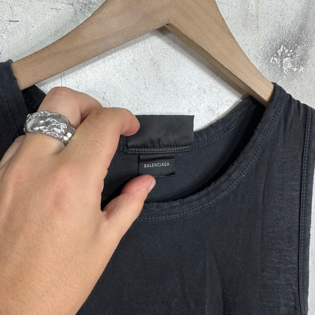 Balenciaga Distressed Long Sleeveless Shirt