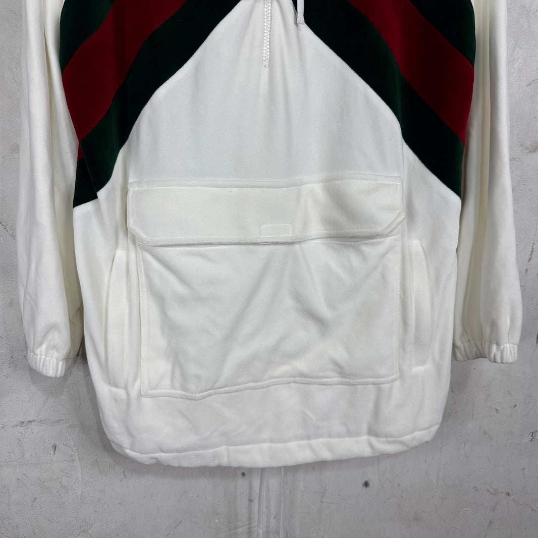 Gucci Velour Web Stripe Anorak