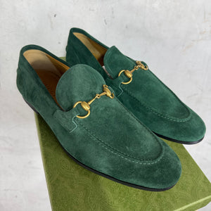 Gucci Green Horsebit Loafers