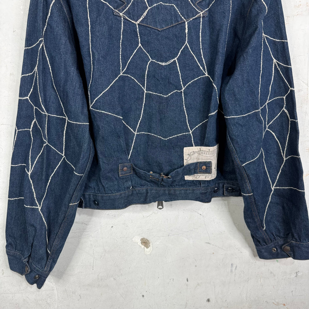 Kapital Spiderweb Zip Denim Jacket