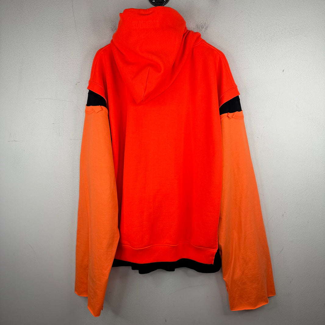 Vetements Orange Reconstructed Graffiti Hoodie